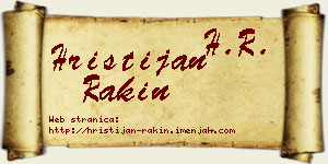 Hristijan Rakin vizit kartica